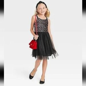 Zenzi Girls' Sleeveless Velvet Dress - Black Size 10/12 L Plus